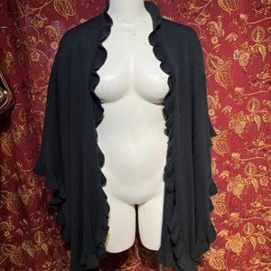 Black Acrylic Shawl Wrap
